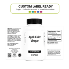 Apple Cider Vinegar wholesale supplement clean custom label ready bottle with full label sheet and color options