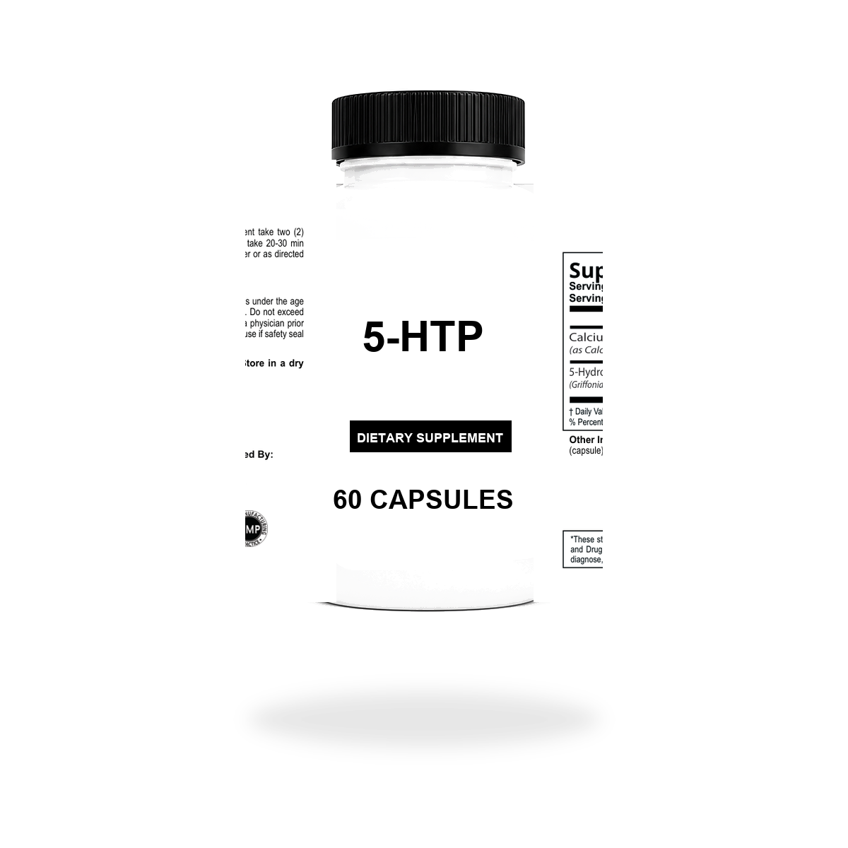 5-HTP wholesale supplement bottle with custom label