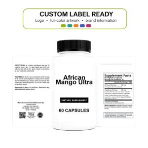 African Mango Ultra wholesale supplement custom label ready bottle and full label sheet