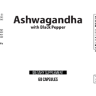 Ashwagandha 1300 mg wholesale supplement label 60