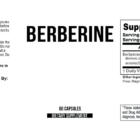 Berberine - 1200mg wholesale supplement label 60