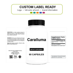 Caralluma 600mg wholesale supplement custom label ready bottle and full label sheet