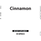 Cinnamon 600mg wholesale supplement label 60