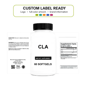 CLA Softgels wholesale supplement custom label ready bottle and full label sheet