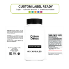 Colon Detox wholesale supplement custom label ready bottle and full label sheet