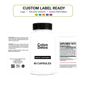Colon Detox wholesale supplement custom label ready bottle and full label sheet