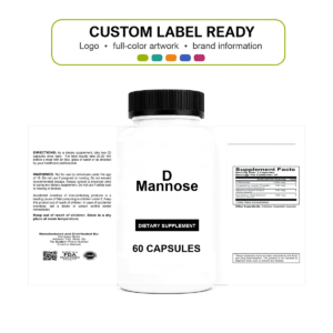 D Mannose wholesale supplement custom label ready bottle and full label sheet