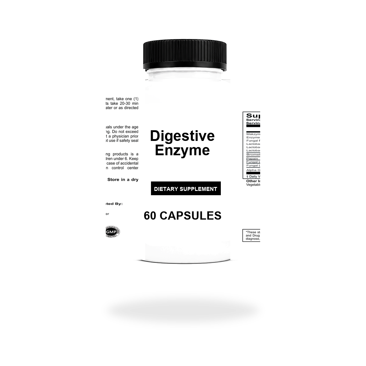 Digestive Enzyme wholesale supplement bottle with custom label