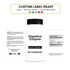 Digestive Enzyme wholesale supplement custom label ready bottle and full label sheet