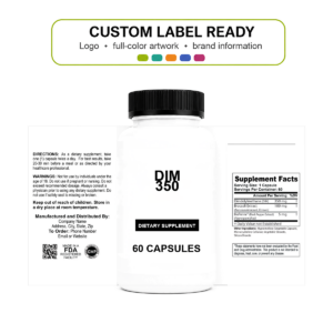 DIM 350 wholesale supplement custom label ready bottle and full label sheet