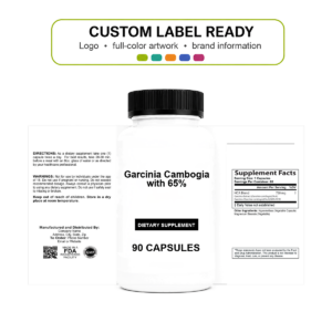 Garcinia Cambogia 750mg w/65% wholesale supplement custom label ready bottle and full label sheet
