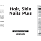 Hair Skin & Nails Plus wholesale supplement label 60
