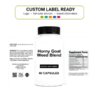 Horny Goat Weed Blend wholesale supplement custom label ready bottle and full label sheet