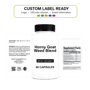 Horny Goat Weed Blend wholesale supplement custom label ready bottle and full label sheet