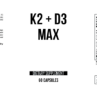 K2D3 Max wholesale supplement label 60