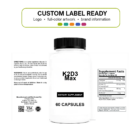 K2D3 Max wholesale supplement custom label ready bottle and full label sheet