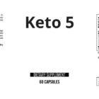 Keto 5 wholesale supplement label 60