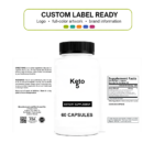 Keto 5 wholesale supplement custom label ready bottle and full label sheet