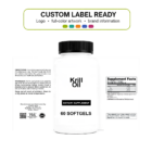 Krill Oil Softgels wholesale supplement custom label ready bottle and full label sheet