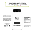 Maca Plus wholesale supplement custom label ready bottle and full label sheet
