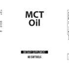 MCT Oil Softgels - 1000mg wholesale supplement label 60