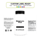 Melatonin Plus wholesale supplement custom label ready bottle and full label sheet