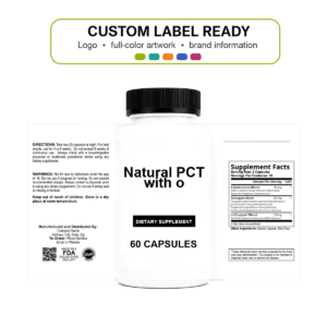 Natural PCT w/o wholesale supplement custom label ready bottle and full label sheet