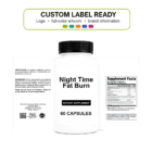 Night Time Fat Burn wholesale supplement custom label ready bottle and full label sheet
