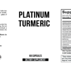 Platinum Turmeric wholesale supplement label 120