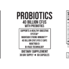 Probiotic 40 Billion wholesale supplement label 30