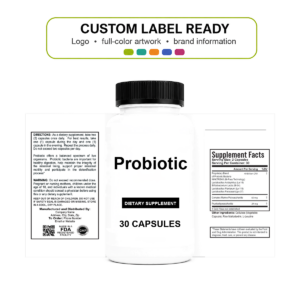 Probiotic 40 Billion wholesale supplement custom label ready bottle and full label sheet