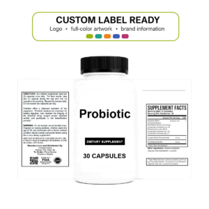 Probiotic 60 Billian wholesale supplement custom label ready bottle and full label sheet