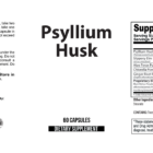Psyllium Husk wholesale supplement label 60