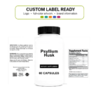 Psyllium Husk wholesale supplement custom label ready bottle and full label sheet