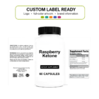 Raspberry Ketone wholesale supplement custom label ready bottle and full label sheet