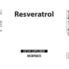 Resveratrol 50% 600mg wholesale supplement label 60