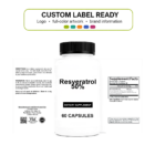 Resveratrol 50% 600mg wholesale supplement custom label ready bottle and full label sheet