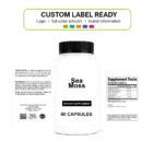 Sea Moss wholesale supplement custom label ready bottle and full label sheet