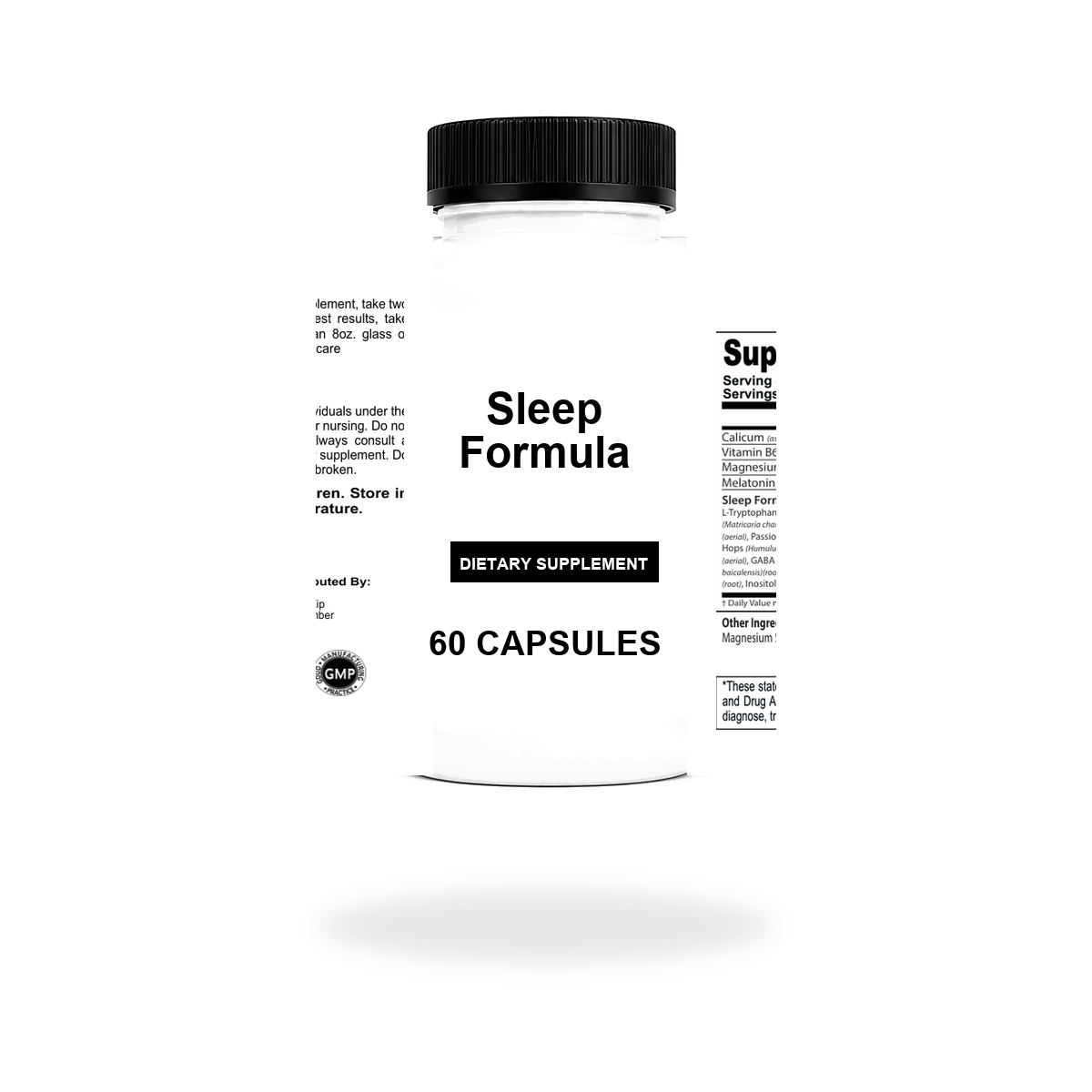 Sleep Formula wholesale supplement bottle with custom label