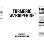 Turmeric w/Bioperine wholesale supplement label 120