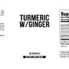 Turmeric w/Ginger wholesale supplement label 60