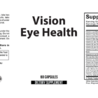 Vision Eye Health (With) wholesale supplement label 60