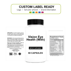 Vision Eye Health (With) wholesale supplement custom label ready bottle and full label sheet