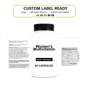 Women's Multivitamin wholesale supplement custom label ready bottle and full label sheet