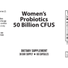 Women's Probiotic wholesale supplement label 60
